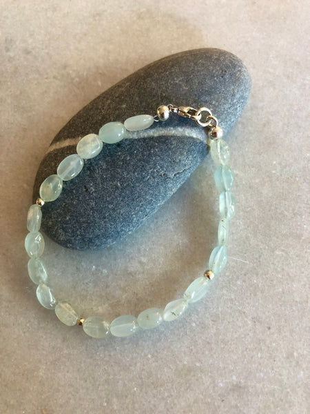 Aquamarine Nugget Bracelet