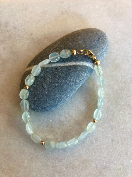 Aquamarine Nugget Bracelet