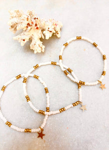 White and gold Friendship Bracelet