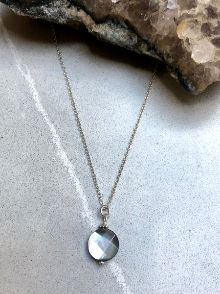 Mother of Pearl and Sterling Silver Pendant