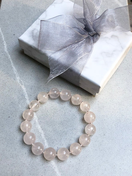 Rose Quartz Necklace with Sterling Silver