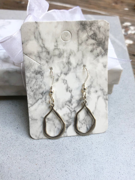 Sterling Silver Pear Shaped Earrings