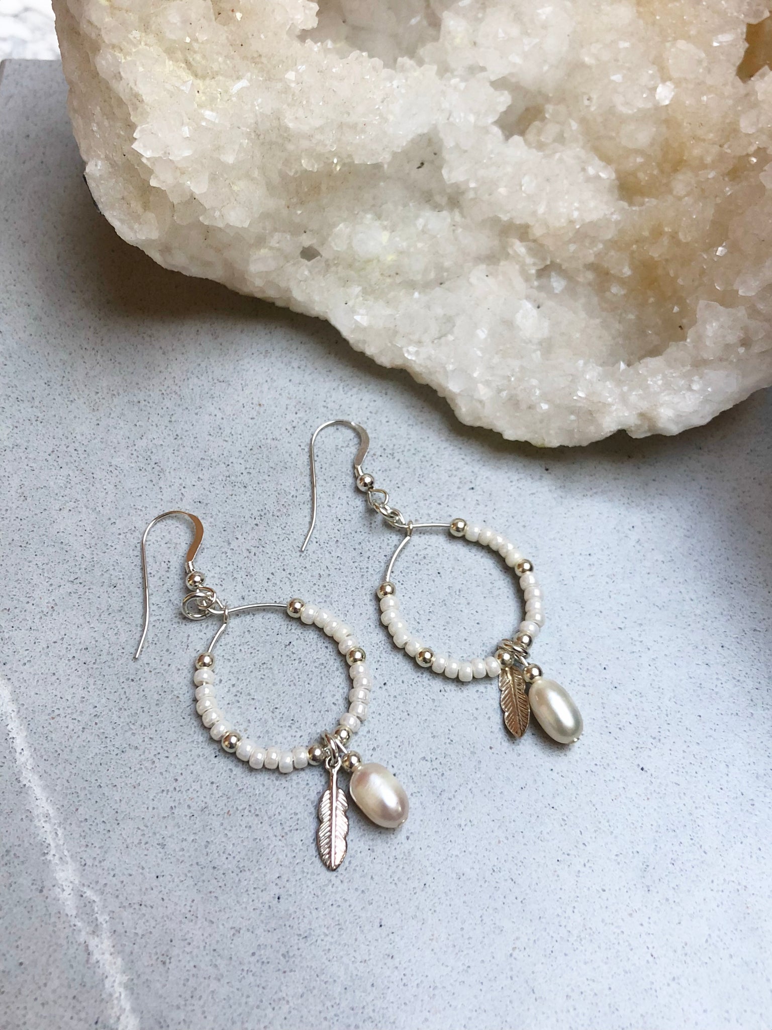 Freshwater Pearl and Sterling Silver Earrings