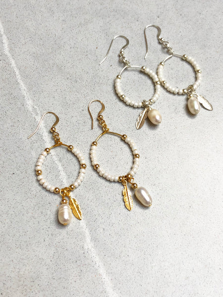 Freshwater Pearl and Gold Filled Earrings