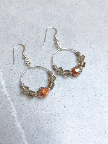 Sterling Silver and Blush Earrngs