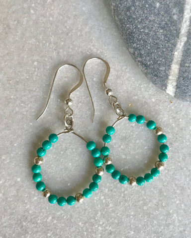 Turquoise and Sterling Silver Earrings