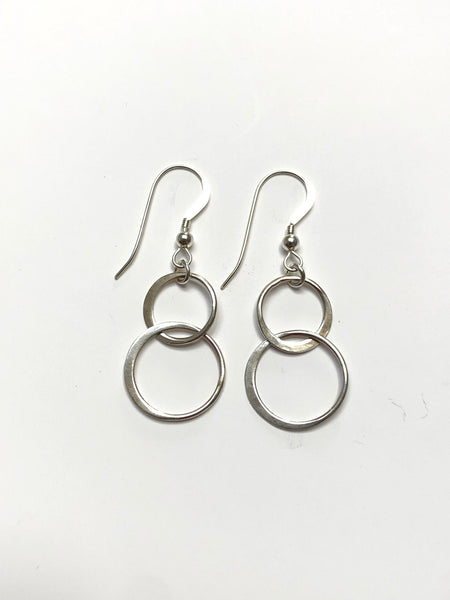 Sterling Silver Double Hoop Earrings
