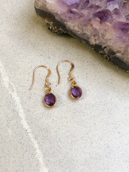 Amethyst and Gold Vermeil Earrings