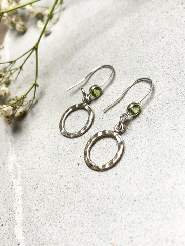 Peridot Silver Earrings