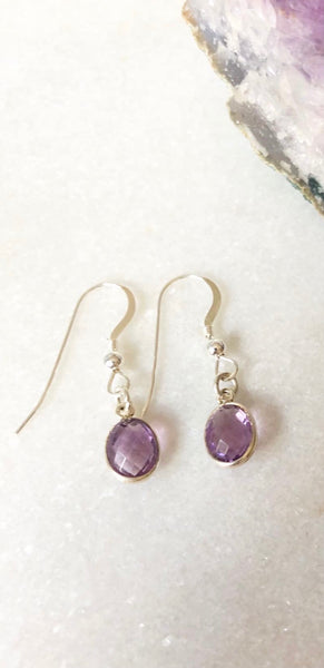 Amethyst and Sterling Silver Earings