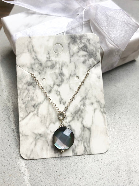 Mother of Pearl and Sterling Silver Pendant