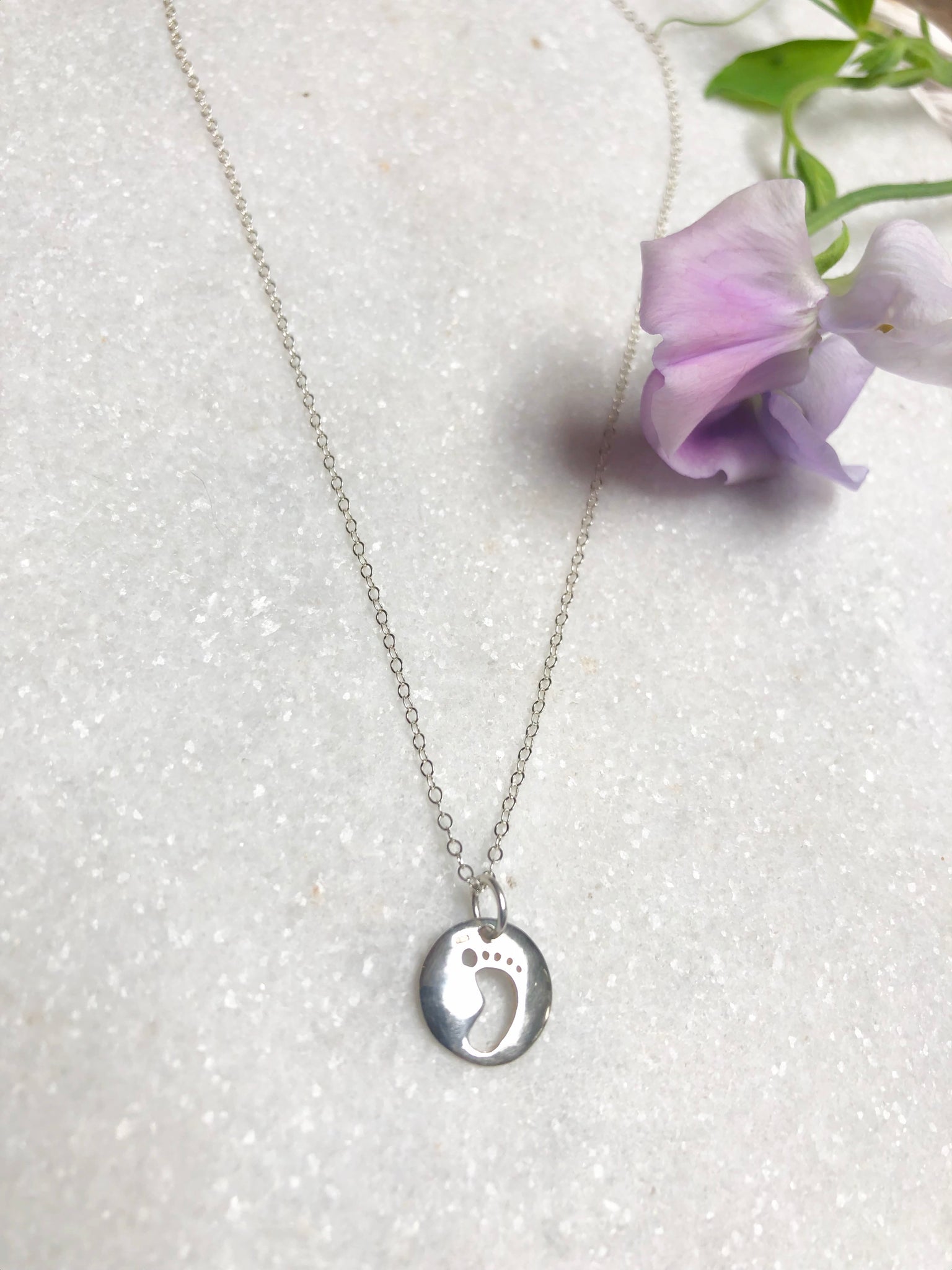 Baby Foot Sterling Silver Necklace